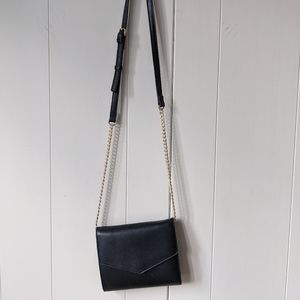 Black vegan leather purse
